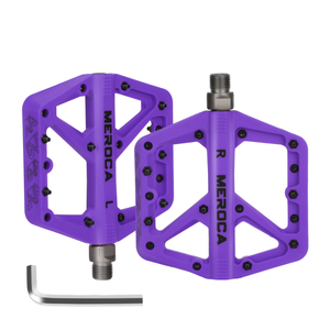 Pédales de vélo VTT Nylon Plate-forme Repose-pieds Plat VTT Paddle Grip Roulements Footboards Cyclisme <span class=keywords><strong>Pied</strong></span> Hold - Product Image 5