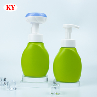 Botol Hand Sanitizer Bunga PET 300ml, Botol Busa Pembersih Mewah dengan Pompa Semprot, Botol Plastik Cetak Sablon untuk Busa Tekan