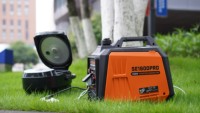 Générateur Inverseur Portatif Silencieux 3500W 60Hz 24V CC à Moteur 4 Temps Démarrage Électrique à Essence Facile à Déplacer pour Camping et Usage Domestique