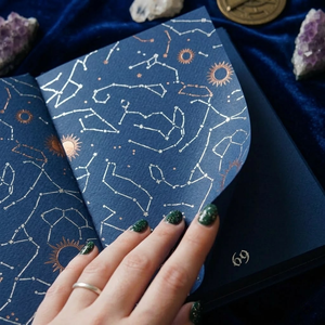 LABON Journal de lecture céleste vintage, livre à couverture rigide avec estampage à chaud de luxe, tracker esthétique Galaxie Constellation, cadeau - Product Image 5