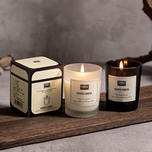 <b>Wholesale</b> Luxury Handmade Aromatherapy Frosted Jar Scented <b>Candles</b> Private Brand Soy Wax Gift Set for Thanksgiving and Bars - Product Image 1