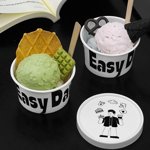 Xiamen Eco-Friendly Frozen Yogurt Cups 3oz-12oz Disposable With Lid PE Coated Leakproof Custom Logo Paper Cups for Ice Cream <strong>Rum</strong> - Product Image 2