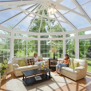 Decoración de casa de vidrio para patio trasero, sunroom de plástico