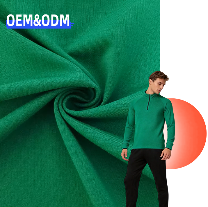 Custom 72% Polyester 23% Rayon 5% Spandex Interlock Fabric Soft Double Knit Material For Apparel