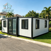 Villa conteneur préfabriquée de 20 pieds à aménagement personnalisé, spacieuse, extensible et pliable, pour extension de logement familial dans la cour