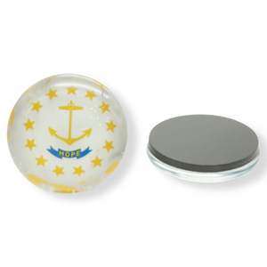 Autocollant 3D personnalisé en forme ronde, aimant de réfrigérateur en verre magnétique - Product Image 2