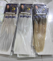 Cheveux synthétiques gris foncé pour tresses pré-étirées semi-naturels, faciles à boucler, à appliquer à l'eau chaude