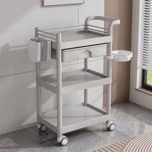 Carrito de metal de fábrica para peluquería y salón de belleza Carrito de herramientas de barbería multifunción para hoteles Baños y supermercados - Product Image 2