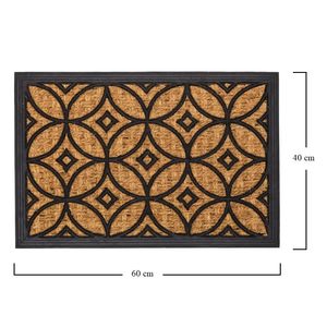 Tapete de Entrada Antideslizante de Fibra de Coco Natural de 60x40 cm con Borde de Goma - Product Image 2
