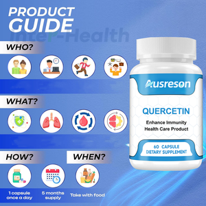 Cápsulas de Complejo de Quercetina Ausreson Oem, Suplementos Herbales para la Salud, Cápsulas de Extracto de Quercetina para el Apoyo Inmunitario - Product Image 2