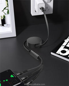 66W ABS Type-C truyền dữ liệu 6A Type-C siêu nhanh phí 3 trong 1 có thể thu vào nhanh chóng sạc cáp USB - Product Image 3