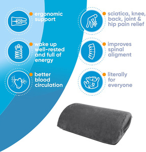 Seyahat uçak Footrest kamp bacak masası ayarlanabilir yükseklik PVC destek organik basınç tahliye saf meditasyon yastık - Product Image 5