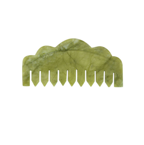 Peine para el Cabello de Jade Verde Natural, Masajeador Facial Gua Sha, Juego de Peines para el Cabello, Venta Caliente - Product Image 4