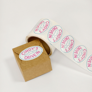Etiquetas de vinilo blanco impermeables en rollo, impresión a todo color, autoadhesivas para empaques de cajas de postres - Product Image 6
