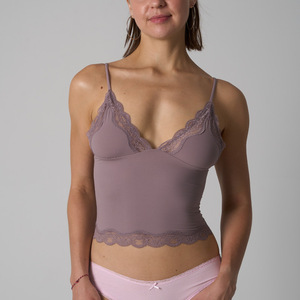 Premium Stretchy <strong>Cami</strong> <strong>Tops</strong> Lightweight Sleeveless Skin-Friendly Sexy <strong>Lace</strong>-<strong>Trimmed</strong> Adjustable Deep V Strap <strong>Lace</strong> <strong>Tops</strong> for Women - Product Image 6