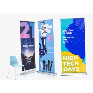 Banner Roll Up Stand in alluminio 80 x200 Roll Up Banner appeso orizzontale Stand mostra personalizzata pubblicità Roll Up Mini