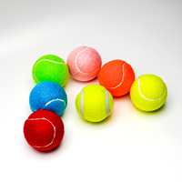 Balles de tennis pour animaux de compagnie, en caoutchouc et feutre durables, jouet à mâcher pour l'entraînement des chiens et des chats, 6,5 cm, utilisation en extérieur