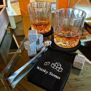 IStapromo Gifts Whiskey set with wooden box, <b>small</b> wine bottle set with ice stone (stainless steel ice stone version) - Product Image 5
