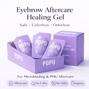 Gel Lenitivo POPU per Microblading e PMU, Gel Riparatore per Tatuaggio Sopracciglia con Ceramide e Peptidi - Product Image 1