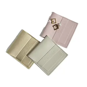 New microfiber jewelry bags jewelry packaging bags flannel flap pouch earrings rings hair clips pouch logo printed
