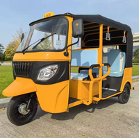 Tuk Tuk Électrique HUANCHI 2000W à Double Rangée, 5 Passagers, 65 km/h, Rickshaw Taxi à 3 Roues avec Carrosserie Ouverte
