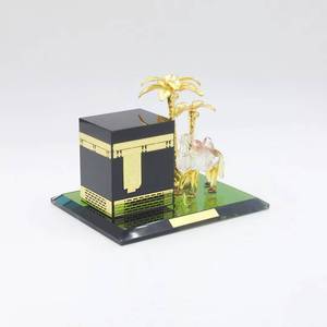Auténtico modelo de la Kaaba en cristal estilo Meca con camello del desierto, recuerdo musulmán, duradero para uso en interiores. - Product Image 1