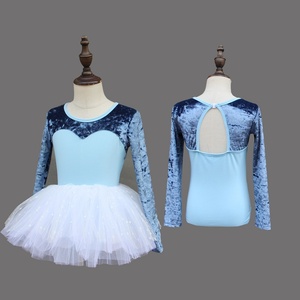 Vestidos de <span class=keywords><strong>Ballet</strong></span> de Terciopelo y Algodón de Manga Larga para Niñas, Otoño Invierno, <span class=keywords><strong>Ropa</strong></span> Cálida para Práctica y Presentación de Danza para Bebés y Niños Pequeños - Product Image 2