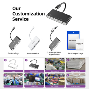 Hub USB C <span class=keywords><strong>4</strong></span> ports USB 3.2 Gen 2 10 Gbps, adaptateur multiport avec charge rapide PD 100W pour MacBook Pro et ordinateur portable - Product Image 6