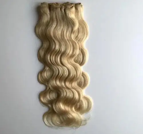 Blonde Ondulée Extension de Cheveux Vierge Temple Cheveux Haute Qualité 12A Grade Extensions de Cheveux Naturel Ondulé DHL Expédition