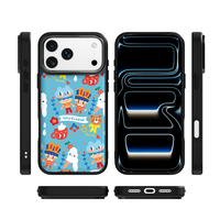 Coque de téléphone AG Feeling Black Edge avec motif crème glacée dorée pour iPhone 17, 17 Pro Max, 16 Pro, 15, 15 Pro Max, 15 Pro, 14 Pro Max – Coque magnétique