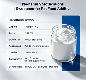 Neotame al por mayor: edulcorante 8000 veces más dulce que el <span class=keywords><strong>azúcar</strong></span>, materia prima para alimento de mascotas y <span class=keywords><strong>golosinas</strong></span> para perros y gatos. - Product Image 6