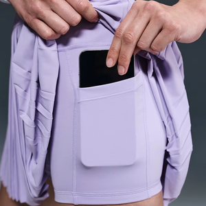 マイクロプリーツとラップデザインのテニススカート、ヨガ、ゴルフ、ランニング用ミニテニスウェア、プリーツ入りテニススカート（ショートパンツポケット付きドレス） - Product Image 2