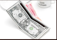 Porte-monnaie créatif en PU pour homme, porte-monnaie avec imprimé de billet, populaire