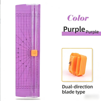 Guillotina Manual para Papel A4 con Cuchilla de Doble Dirección, Cortadora Pequeña para Papel Fotográfico, para Scrapbooking, Tarjetas y Manualidades