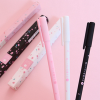 Vente en gros de promotion scolaire écologique Étudiants écrivant Kawaii Sakura Gel encre noire belle jolie fleur stylo logo cadeau personnalisé