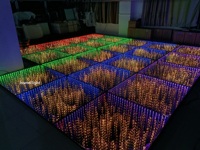 Nouveauté : Piste de danse à miroir infini RGB 3 en 1, piste de danse étoilée dorée