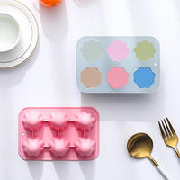 Moule en silicone durable à 6 cavités en forme de fantôme 3D pour chocolat, mousse, savon, idéal pour Halloween - Produit ménager en gros