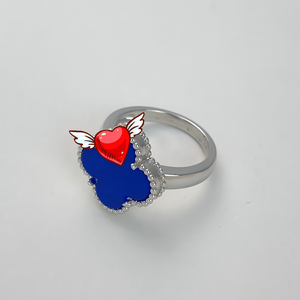 <span class=keywords><strong>Anillo</strong></span> de Plata de Ley S925 Original Chapado en <span class=keywords><strong>Oro</strong></span> de 18K con Trébol de Cuatro Hojas, Se Puede Solicitar el Catálogo de Van Cleef al Vendedor - Product Image 2