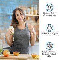 Comprimés Effervescents Privés aux Fruits pour Adultes, Glutathion 500 mg et Vitamine C, Compléments de Soin de la Peau