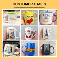 Vente en gros de tasses à sublimation en céramique blanche de 11 oz avec logo personnalisable, motif personnalisé, tasse à café en céramique pour cadeau