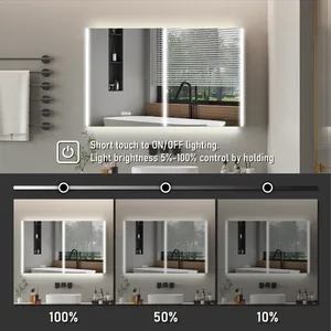 Tủ thuốc sang trọng gương | LED thông minh + Loa Bluetooth + kệ lưu trữ | thiết kế khách sạn không khung - Product Image 5