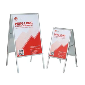 Aluminum front open display a board A2 cheap picture advertising poster stand