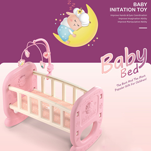 2025 filles nouvelle maison de jeu bébé poupée <span class=keywords><strong>lit</strong></span> de couchage jouet Mini poupée rose <span class=keywords><strong>lit</strong></span> de couchage accessoires jouet - Product Image 4