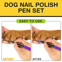 Nouveau produit 7 couleurs de vernis à ongles pour animaux de compagnie imperméables et sûrs pour le bricolage de belles idées d'ongles pour chiens