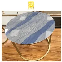 Boton stone pedra natural sala de estar, sofá moderno azul macauba granito mármore mesa de café