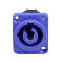 SINGO En gros Prise d'alimentation LED 3 broches à montage sur panneau, plaqué argent bleu, pour écran LED, éclairage de scène, projecteur à tête mobile, truss