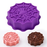 Molde de Silicona con Diseño de Telaraña para Dulces, Chocolate, Jabón, Repostería, Decoración de Postres para Halloween