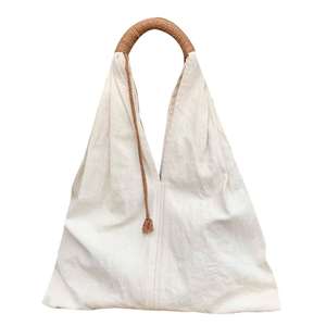Bolso de mano con asa tejida de color sólido a la moda para mujer, bolso de hombro informal - Product Image 1
