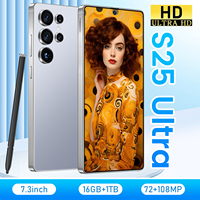 Nuevo Smartphone para Juegos S25 Ultra 5G, Diseño Transfronterizo, Cuatro Núcleos, Doble SIM, Pantalla HD, 108MP, Reconocimiento Facial en Español