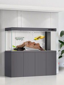 Factory Wholesale Luxury Modern Smart Rectangle Living Room Large Home <strong>Fish</strong> <strong>Tank</strong> Ultra White Clear Glass Aluminum Alloy - Product Image 3